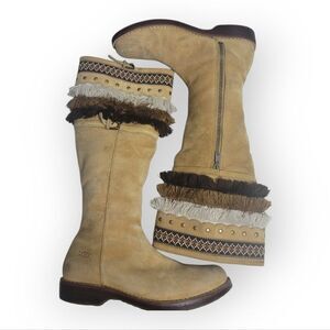 UGG 'Kiera' knee-high boots in tan suede size 8.5